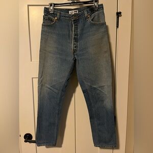 Re/Done Straight Legged High Rise jeans